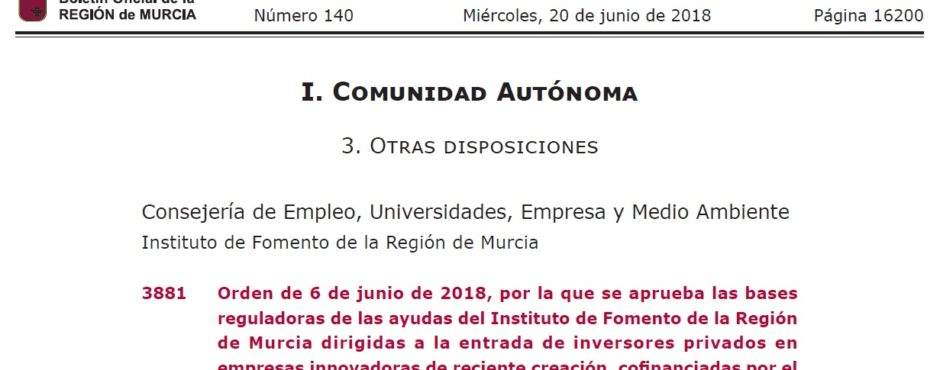 NOVEDAD: Subvención entrada de inversores privados en empresas innovadoras de reciente creación